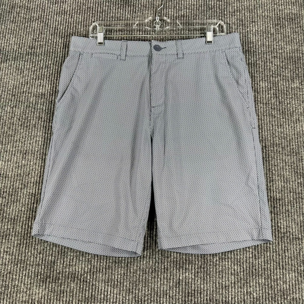 Johnnie O Shorts Mens Size 32 Blue Geometric Performance Chino Casual Golf